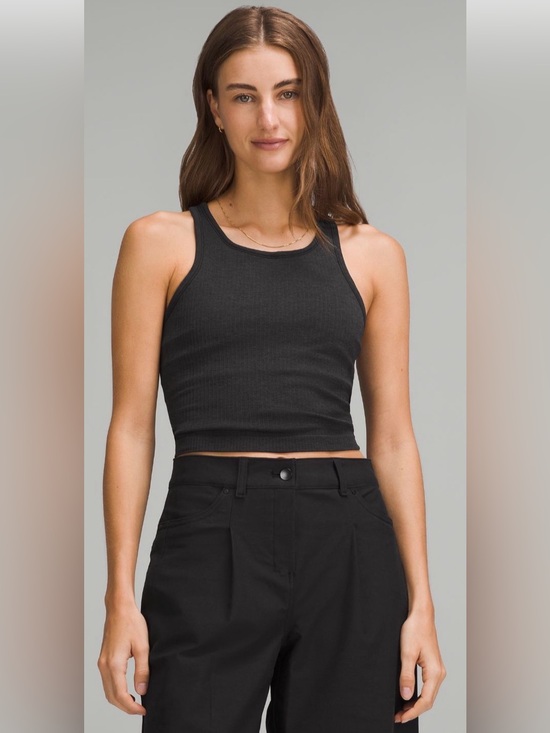 lululemon athletica Tops - Lululemon ebb Ribbed Cropped Tank Top - Women